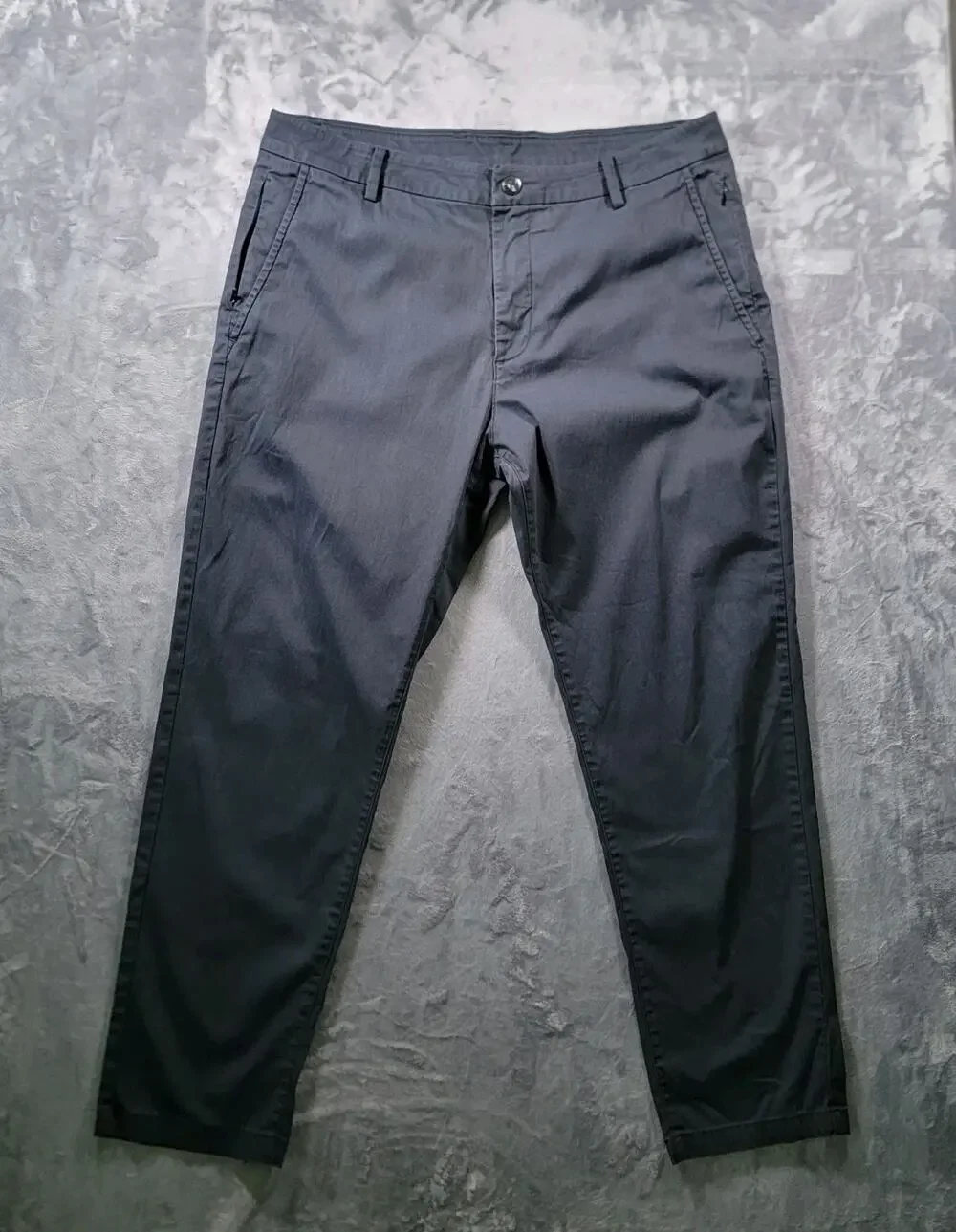 Birddogs Mens Pants 34x28 (27L) Gray Stretch Straight Leg Performance Chino